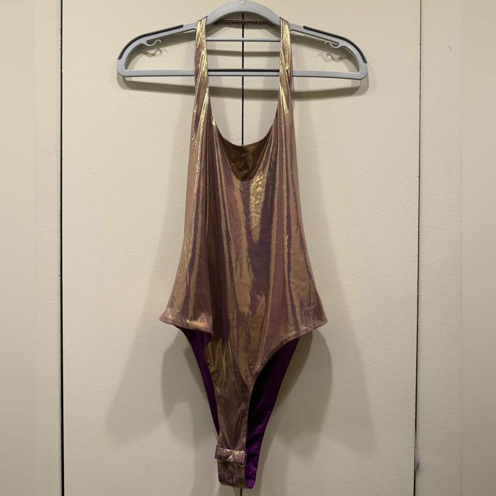 Gold and Purple Shimmer Bodysuit
